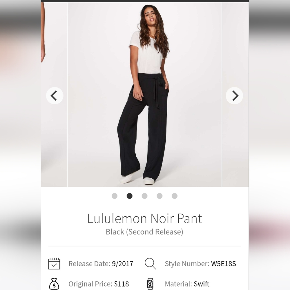 lululemon athletica Noir Black Wide Leg Pants